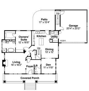Floorplan 1 for House Plan #035-00039