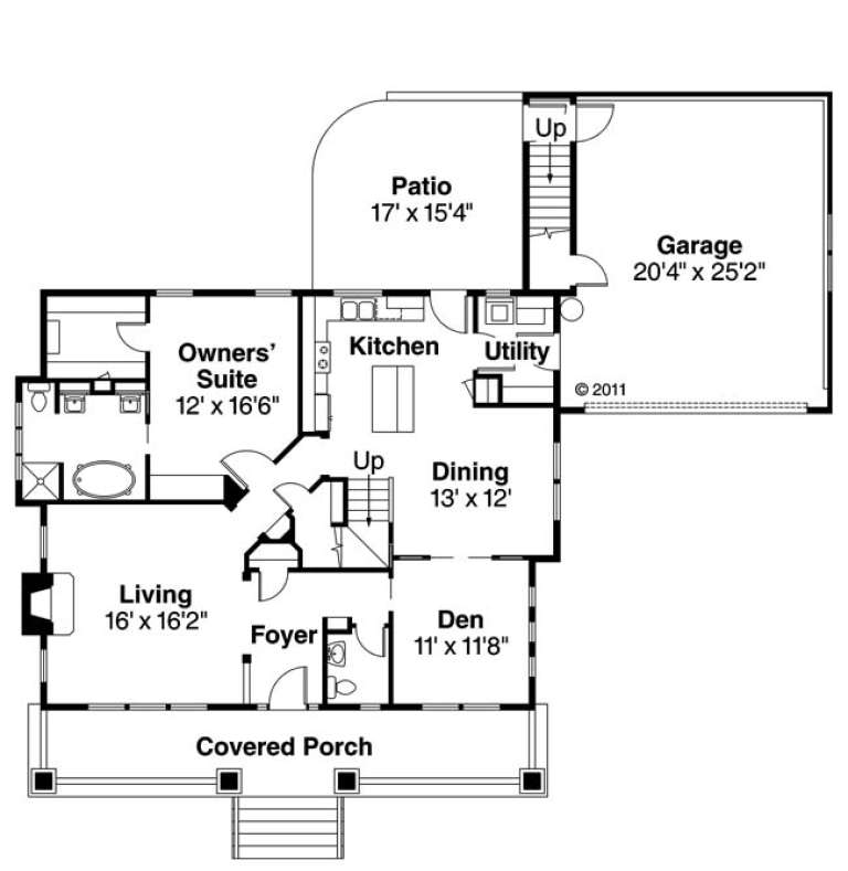 House Plan House Plan #688 Drawing 1