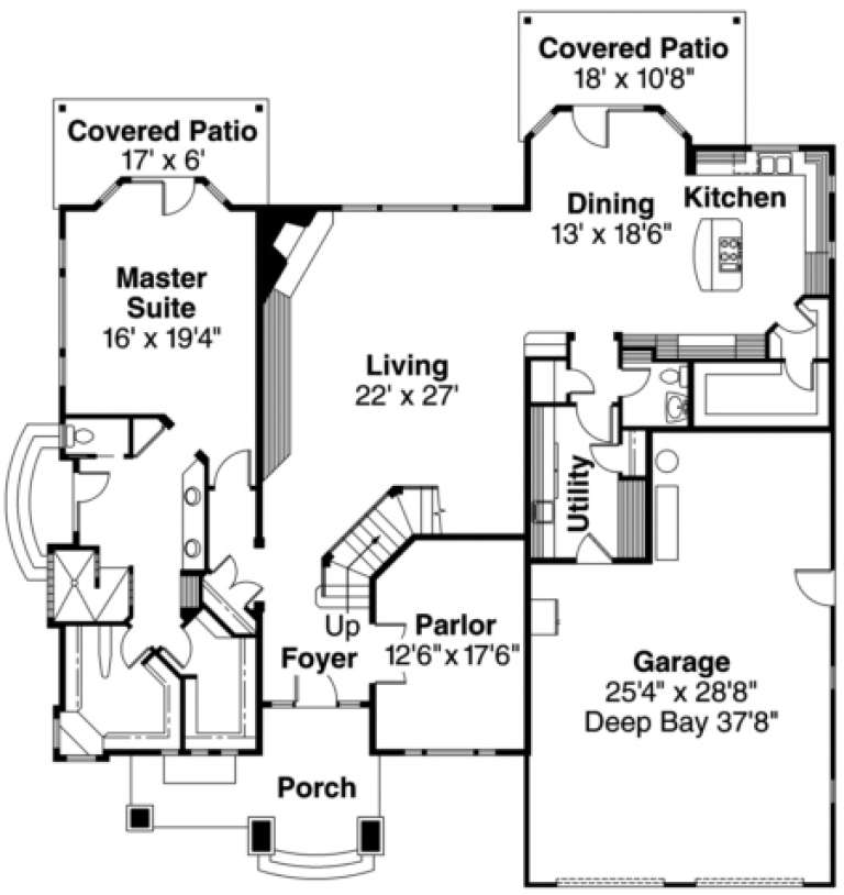 House Plan House Plan #689 Drawing 1