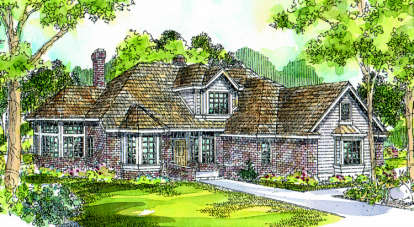 4 Bed, 3 Bath, 2708 Square Foot House Plan - #035-00042