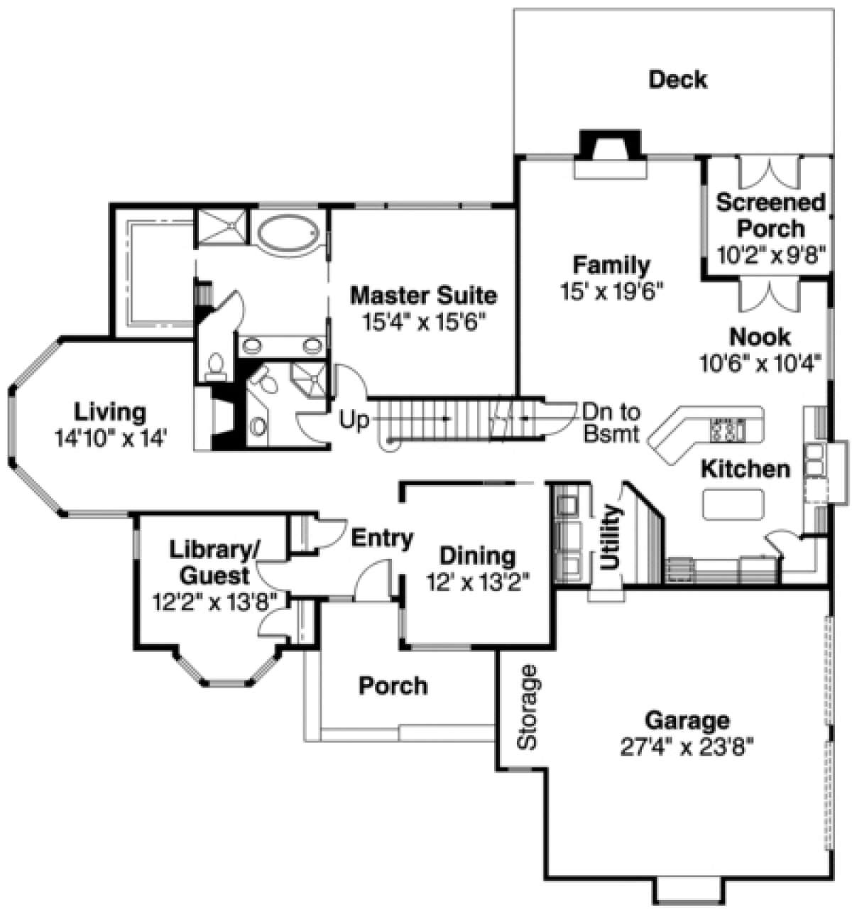 First Floor for House Plan #035-00042