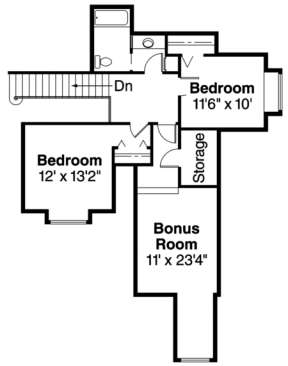 Second Floor for House Plan #035-00042
