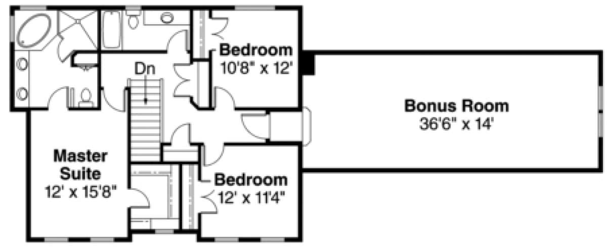 Floorplan 2 for House Plan #035-00043