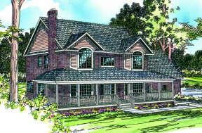 Country House Plan #035-00044 Elevation Photo