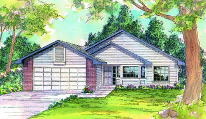 3 Bed, 2 Bath, 1415 Square Foot House Plan - #035-00047