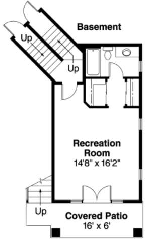 Basement Floor for House Plan #035-00048