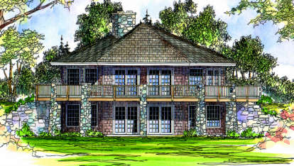 Cabin House Plan #035-00049 Elevation Photo