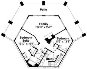 Basement for House Plan #035-00049