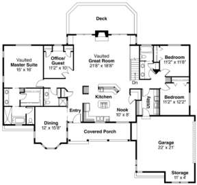 Floorplan for House Plan #035-00050