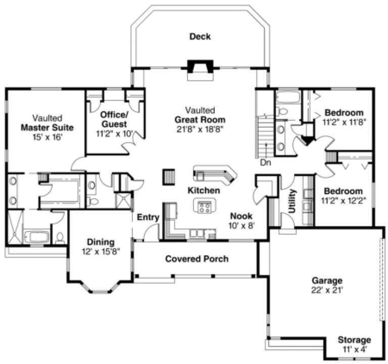 House Plan House Plan #699 Drawing 1