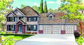 Traditional House Plan #035-00051 Elevation Photo