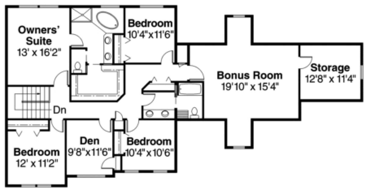 Floorplan 2 for House Plan #035-00051