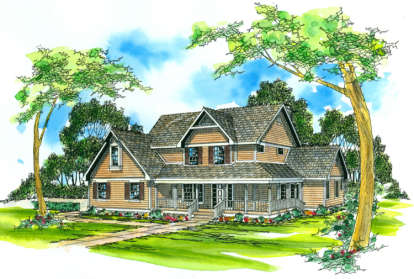 3 Bed, 2 Bath, 2423 Square Foot House Plan - #035-00052