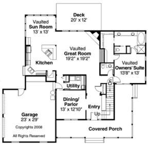 First Floor for House Plan #035-00052