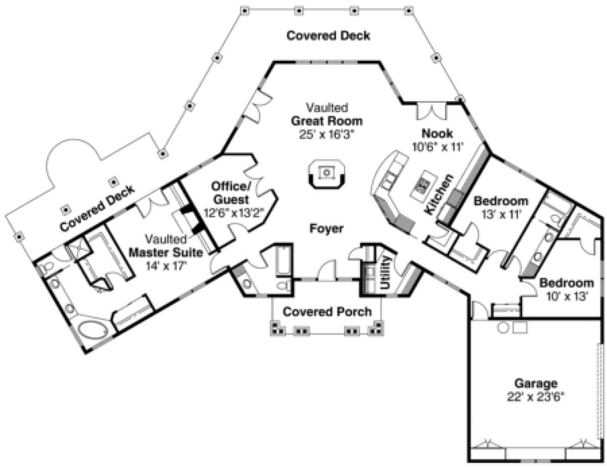 Floorplan for House Plan #035-00053