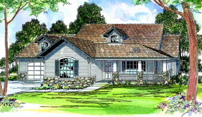Country House Plan #035-00054 Elevation Photo