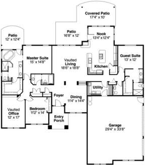Floorplan 1 for House Plan #035-00055