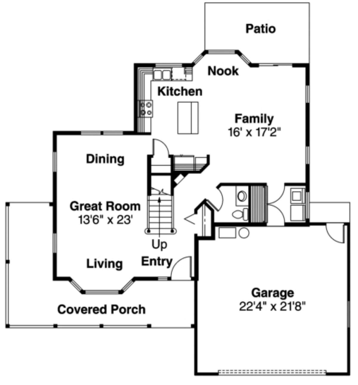 First Floor for House Plan #035-00056