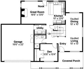 First Floor for House Plan #035-00057