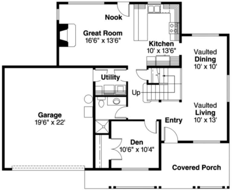 House Plan House Plan #706 Drawing 1