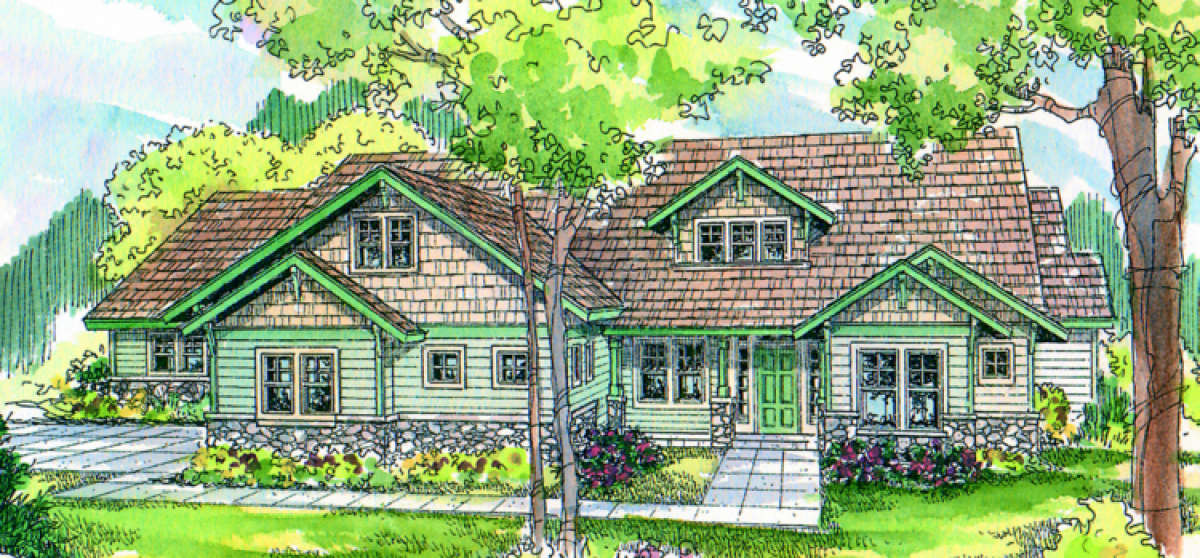 Traditional House Plan #035-00058 Elevation Photo