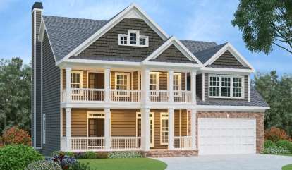 4 Bed, 4 Bath, 2739 Square Foot House Plan - #009-00054