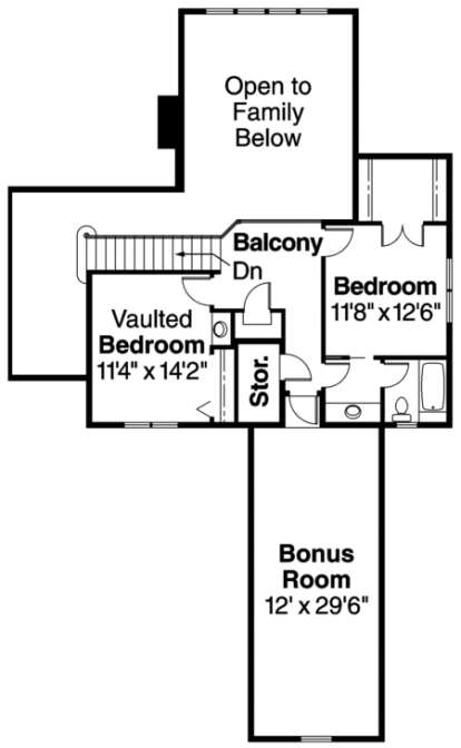 Second Floor for House Plan #035-00061