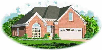 French Country House Plan #053-00489 Elevation Photo