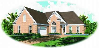 European House Plan #053-00494 Elevation Photo