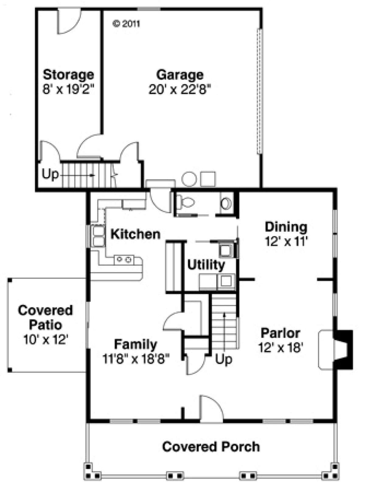 First Floor for House Plan #035-00063