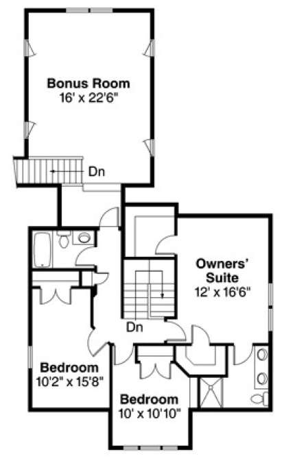 Second Floor for House Plan #035-00063