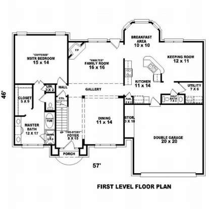 Floorplan 1 for House Plan #053-00503