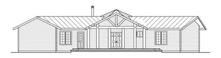 Cabin House Plan #035-00064 Elevation Photo