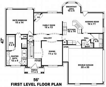 Floorplan 1 for House Plan #053-00517