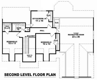 Floorplan 2 for House Plan #053-00517