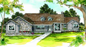 Country House Plan #035-00065 Elevation Photo