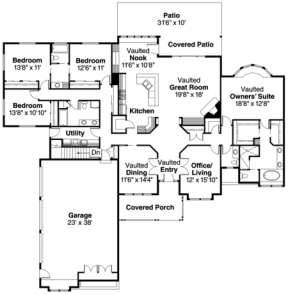 Floorplan for House Plan #035-00065