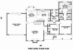 Floorplan 1 for House Plan #053-00524