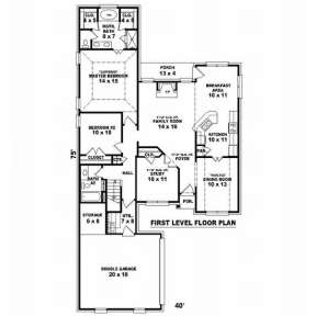 Floorplan 1 for House Plan #053-00536