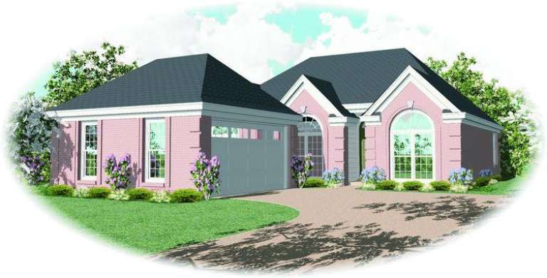 European House Plan #053-00538 Elevation Photo