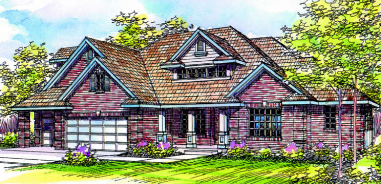 Craftsman House Plan #035-00067 Elevation Photo