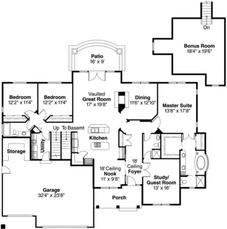 House Plan House Plan #716 Drawing 1