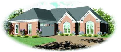 European House Plan #053-00539 Elevation Photo