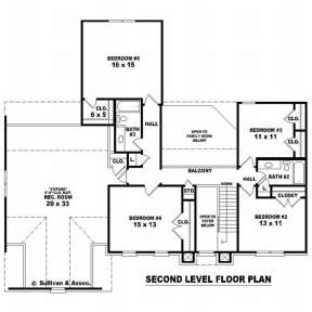 Floorplan 2 for House Plan #053-00543