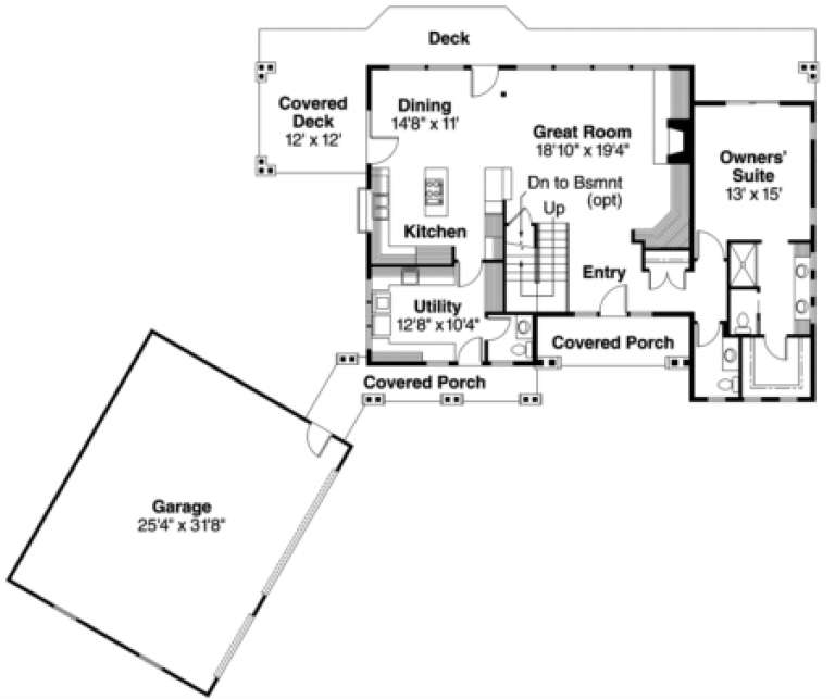 House Plan House Plan #717 Drawing 1