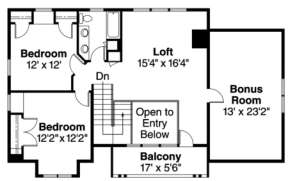 Second Floor for House Plan #035-00068