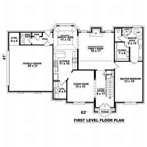 Floorplan 1 for House Plan #053-00553