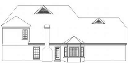 Colonial House Plan #053-00556 Elevation Photo