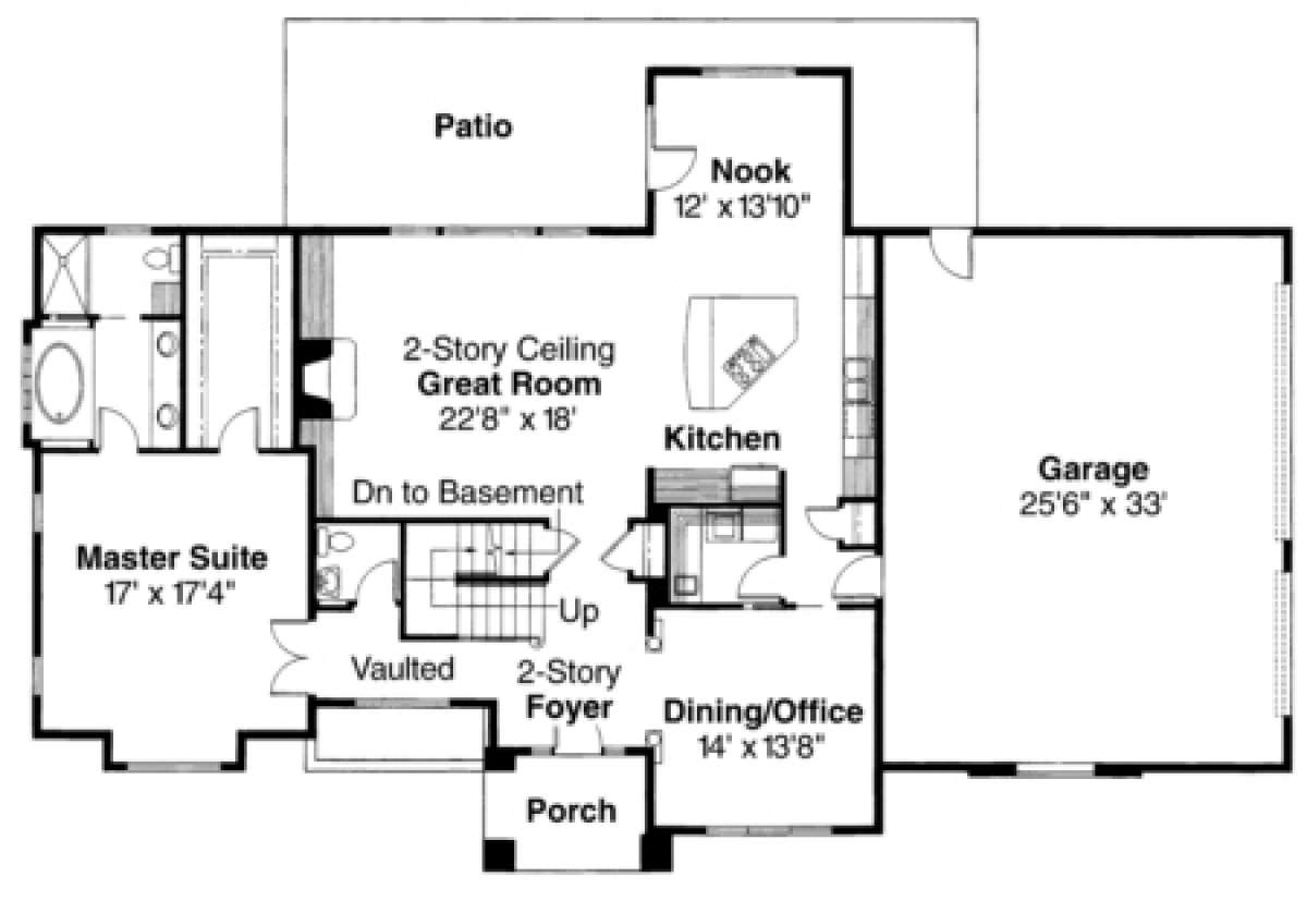 First Floor for House Plan #035-00069
