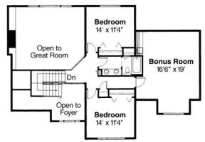 Second Floor for House Plan #035-00069